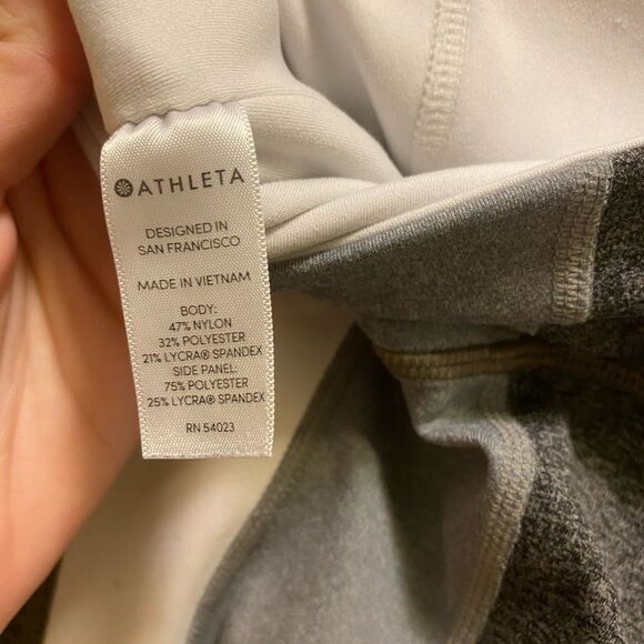 Athleta grey and white colorblock leggings- Xsmall - Picture 4 of 6